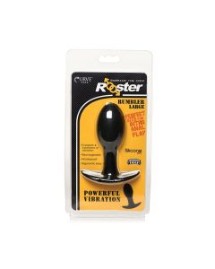 Curve Toys Rooster Rumbler Vibrating Silicone Anal Plug Large - Black