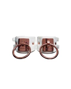 Pleasure Collection Adjustable Handcuffs - White/Rose Gold