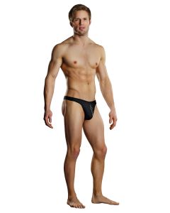 Male Power Zipper Thong Black