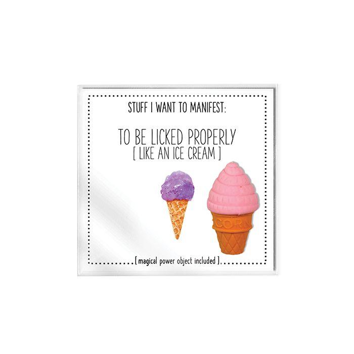 Warm Human To Be Licked Properly Mini Card & Charm